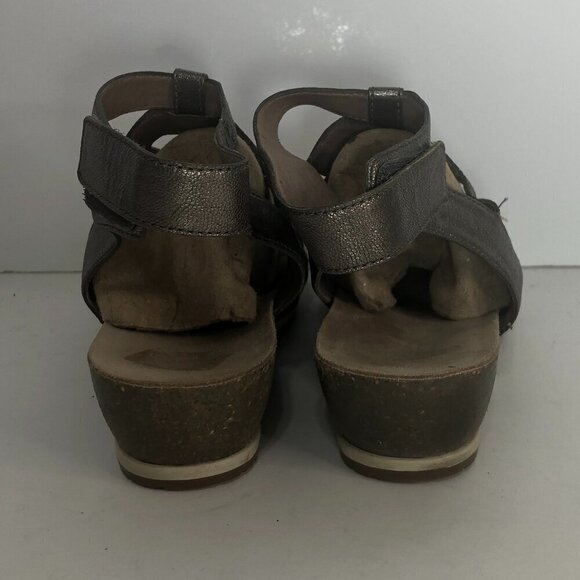 DANSKO Sandals Women's Size 8.5-9 Metallic Gold Strappy Shoes Valentina - Picture 5 of 12